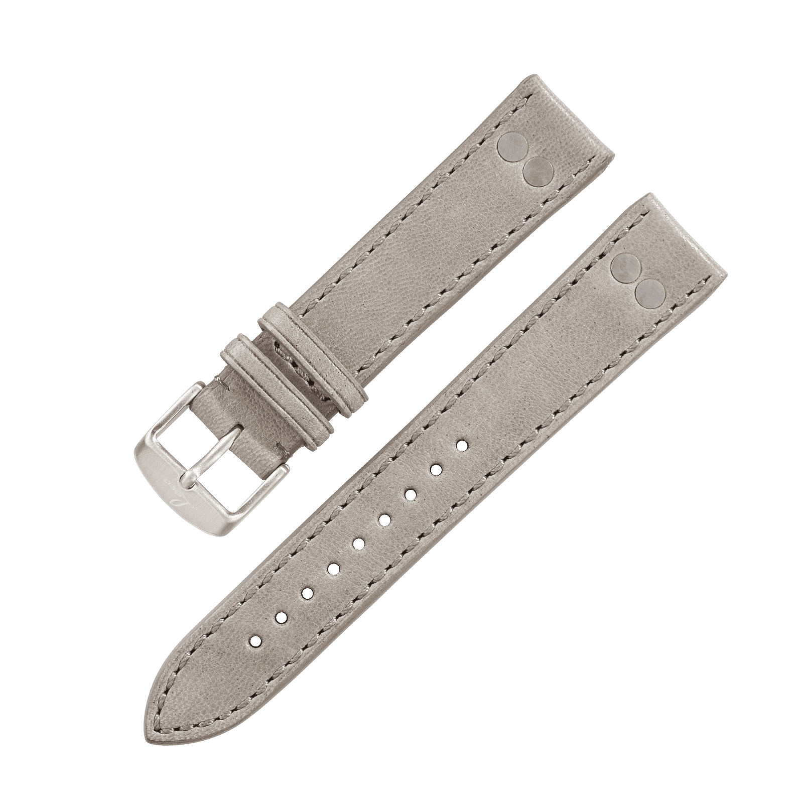 Leather strap grey XL 18 mm