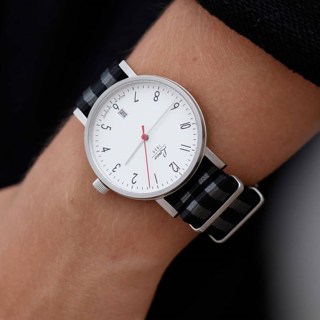 CLASSICS - MODEL DRESDEN 38 

That watch has a black grey striped nylon strap. The red second hand fits perfectly on the silver white dial.

@laco1925 #laco #lacowatches #laco1925 #mylacotime #classic #watchesofinstagram #outfit #basic #madeingermany #beige #coffee #uhren #classy #timepiece #potd #watchfam #ootd #lacoclassics #summer #watchesoftheday #outinspiration #watchgeek #watches #watchlover