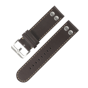 Watch Straps Pilot strap darkbrown XXL 22 mm