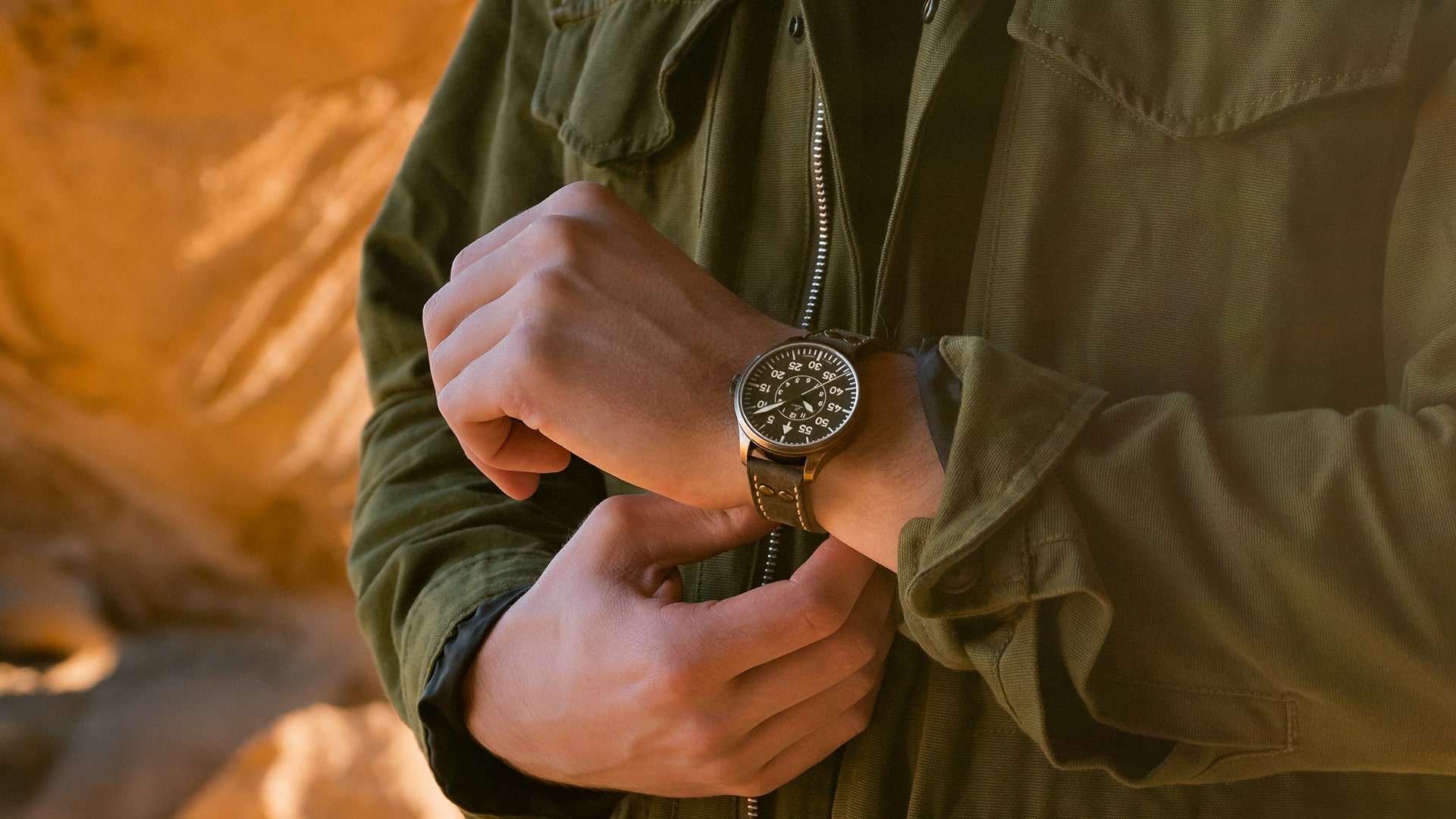 Pilot Watches BASIC by Laco Watches | Model Aachen Oliv 39