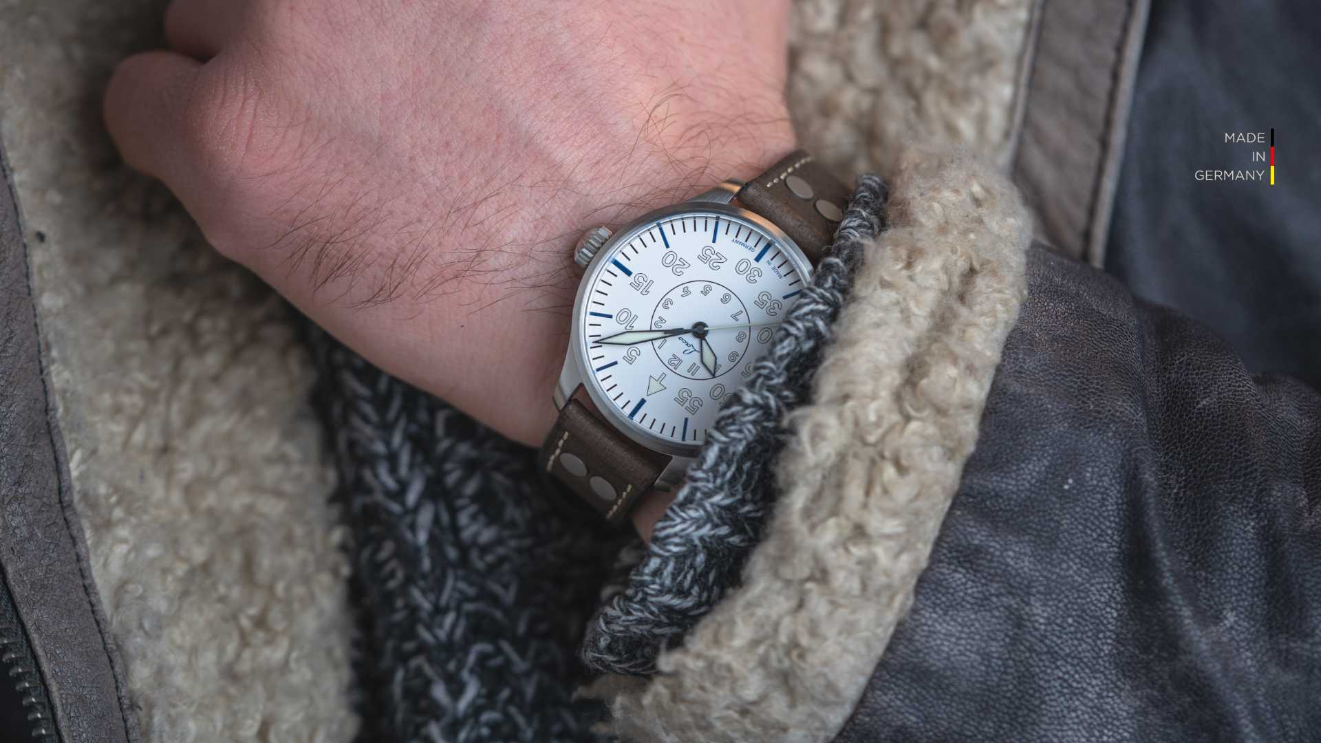 新品　ラコ　パイロット　アーヘン　３９　ポーラー　８６２１８４　Laco ラコ（Laco) パイロット アーヘン39 ポーラー 自動巻き 世界250