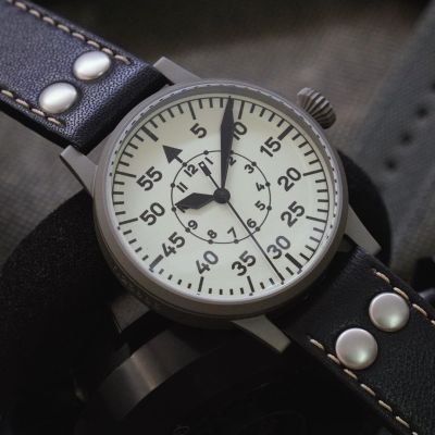 We like our aviators historical, movements mechanical and dials lumed. Full-lumed.

Let’s check those boxes with the Laco Wien in 42mm—its design is unchanged from WWII, runs on a Swiss ETA2824 automatic movement and the whole dial is covered in Superluminova for that full-moon-on-the-wrist nights.

Also available in a Type A dial variant. 

https://www.redarmywatches.com/shop/laco-pilot-wien/automatic